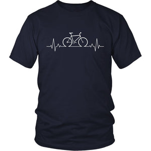 Bike Pulse T-shirt teelaunch District Unisex Shirt Navy S