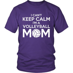 I Can't Keep Calm I'm A Volleyball Mom T-shirt teelaunch District Unisex Shirt Purple S