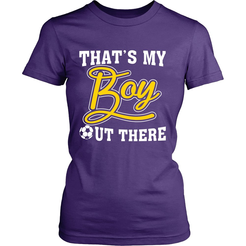 That's My Boy Out There T-shirt teelaunch District Womens Shirt Purple S