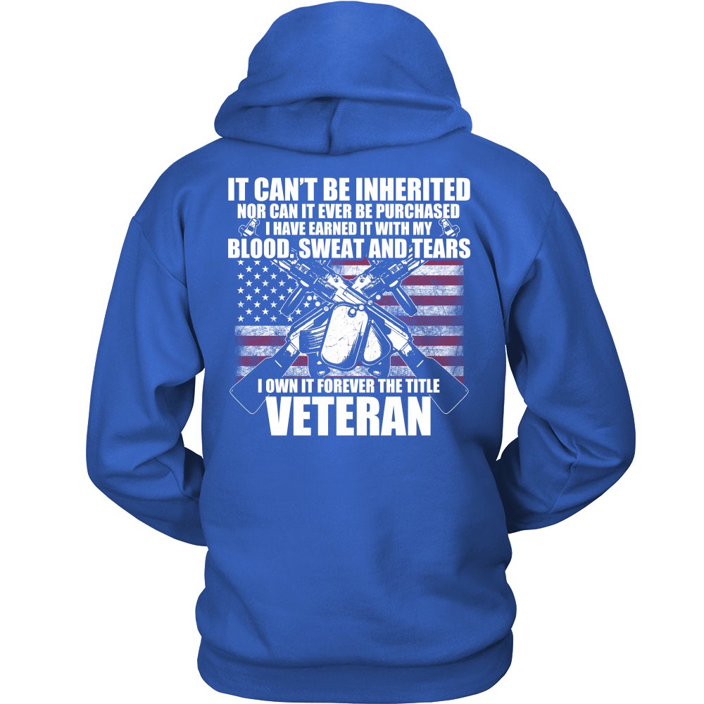 Veteran - I Own It Forever The Title T-shirt teelaunch Unisex Hoodie Royal Blue S