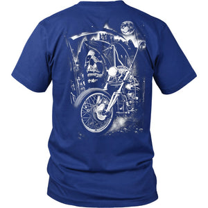 Proud Biker T-shirt teelaunch District Unisex Shirt Royal Blue S