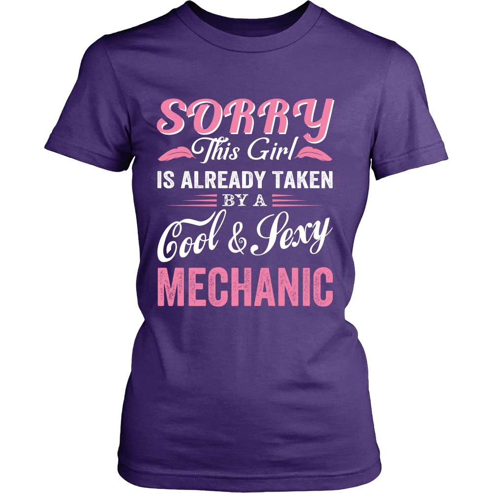 Love A Cool And Sexy Mechanic T-shirt teelaunch District Womens Shirt Purple S