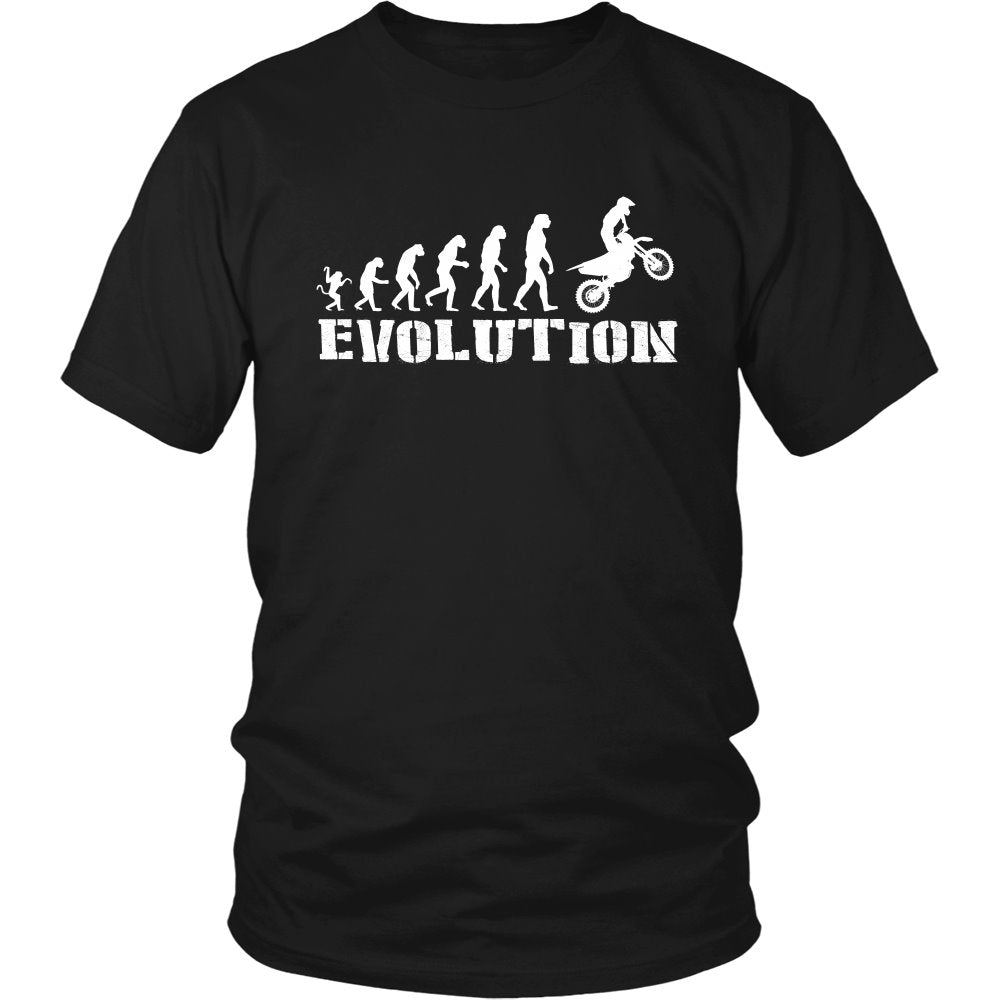 Evolution Motorbike T-shirt teelaunch District Unisex Shirt Black S