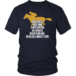 Horse Riding Is My Game! T-shirt teelaunch District Unisex Shirt Navy S