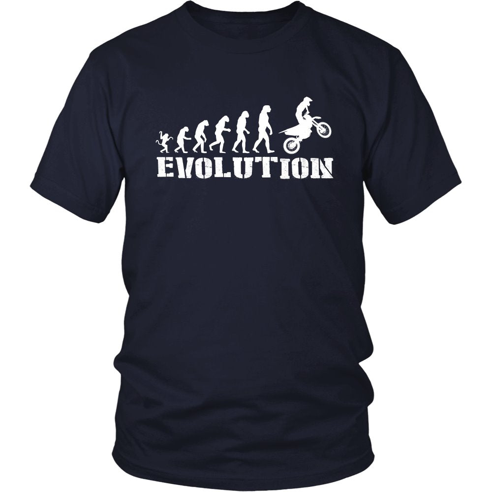 Evolution Motorbike T-shirt teelaunch District Unisex Shirt Navy S