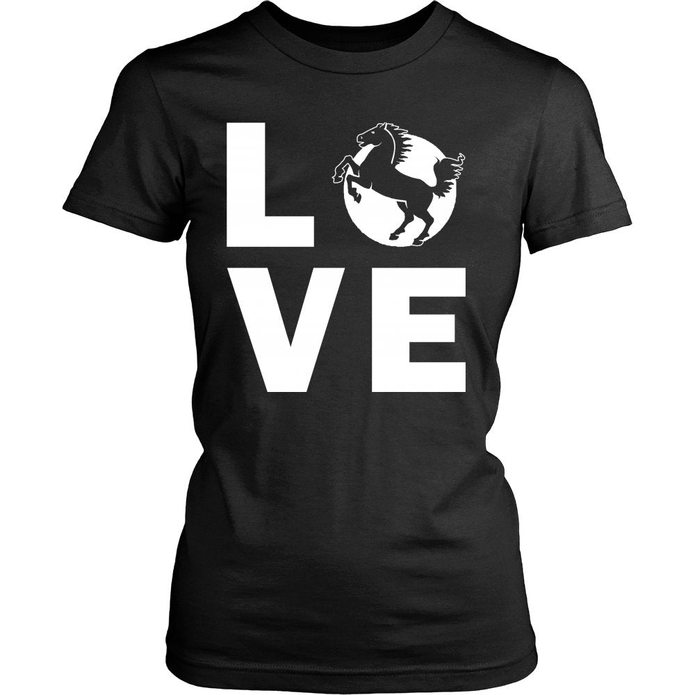 Love Horses! T-shirt teelaunch District Womens Shirt Black S