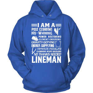 I Am A Lineman T-shirt teelaunch Unisex Hoodie Royal Blue S