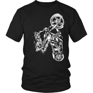 Badass Biker T-shirt teelaunch District Unisex Shirt Black S