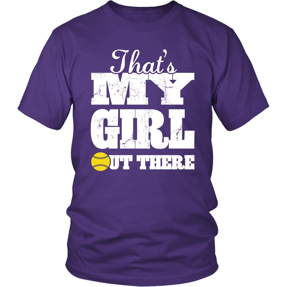 That's My Girl Out There T-shirt teelaunch District Unisex Shirt Purple S