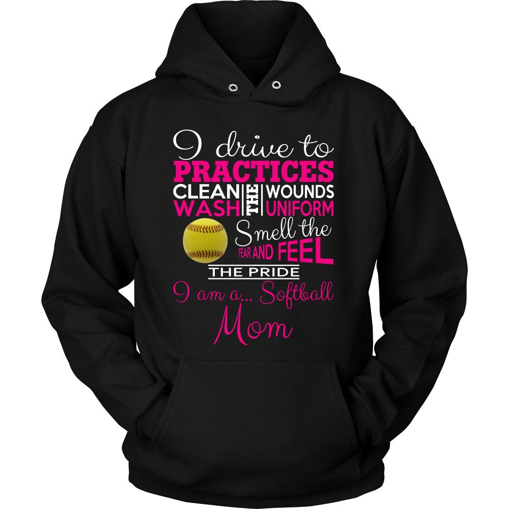I Am A... Softball Mom T-shirt teelaunch Unisex Hoodie Black S