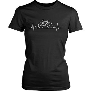 Bike Pulse T-shirt teelaunch District Womens Shirt Black S