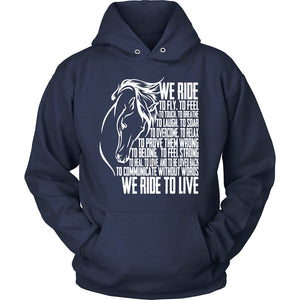 We Ride To Live! T-shirt teelaunch Unisex Hoodie Navy S
