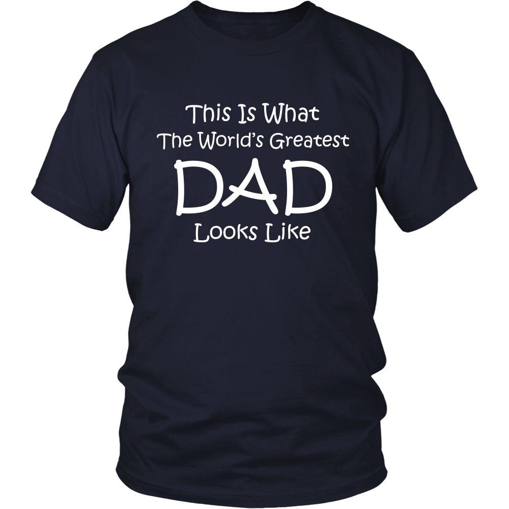 World's Greatest Dad T-shirt teelaunch District Unisex Shirt Navy S
