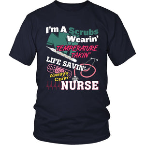 I Am A Proud Nurse T-shirt teelaunch District Unisex Shirt Navy S