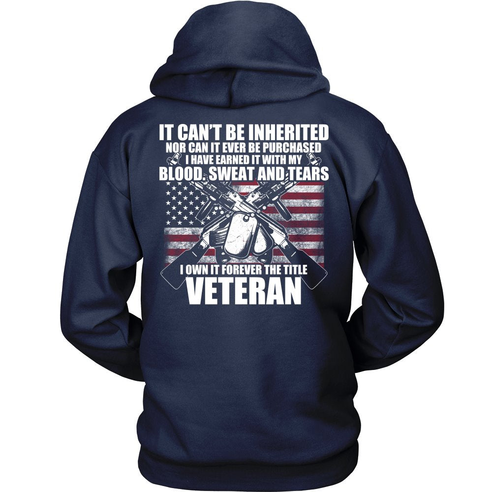 Veteran - I Own It Forever The Title T-shirt teelaunch Unisex Hoodie Navy S