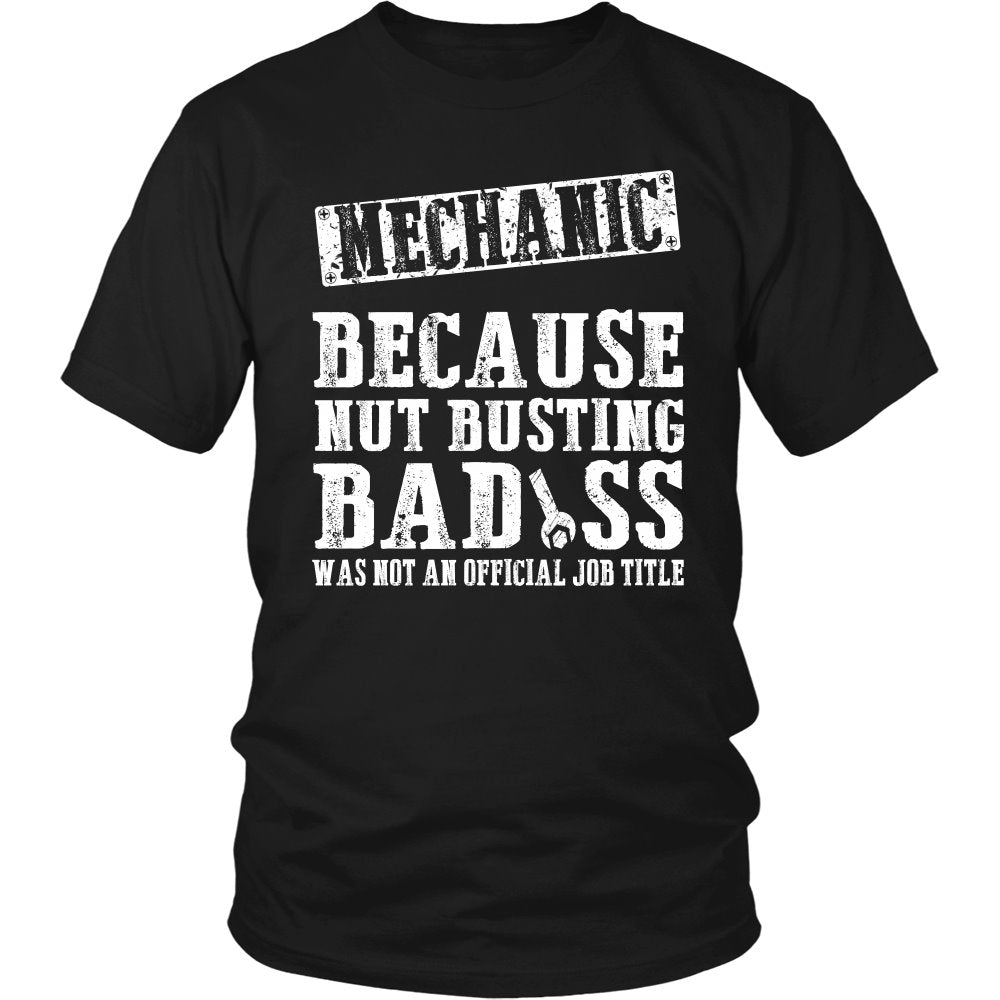 Mechanic Badass! T-shirt teelaunch District Unisex Shirt Black S