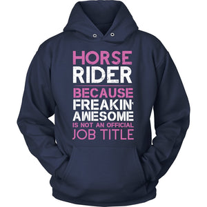 Horse Rider Is Not An Official Job Title! T-shirt teelaunch Unisex Hoodie Navy S