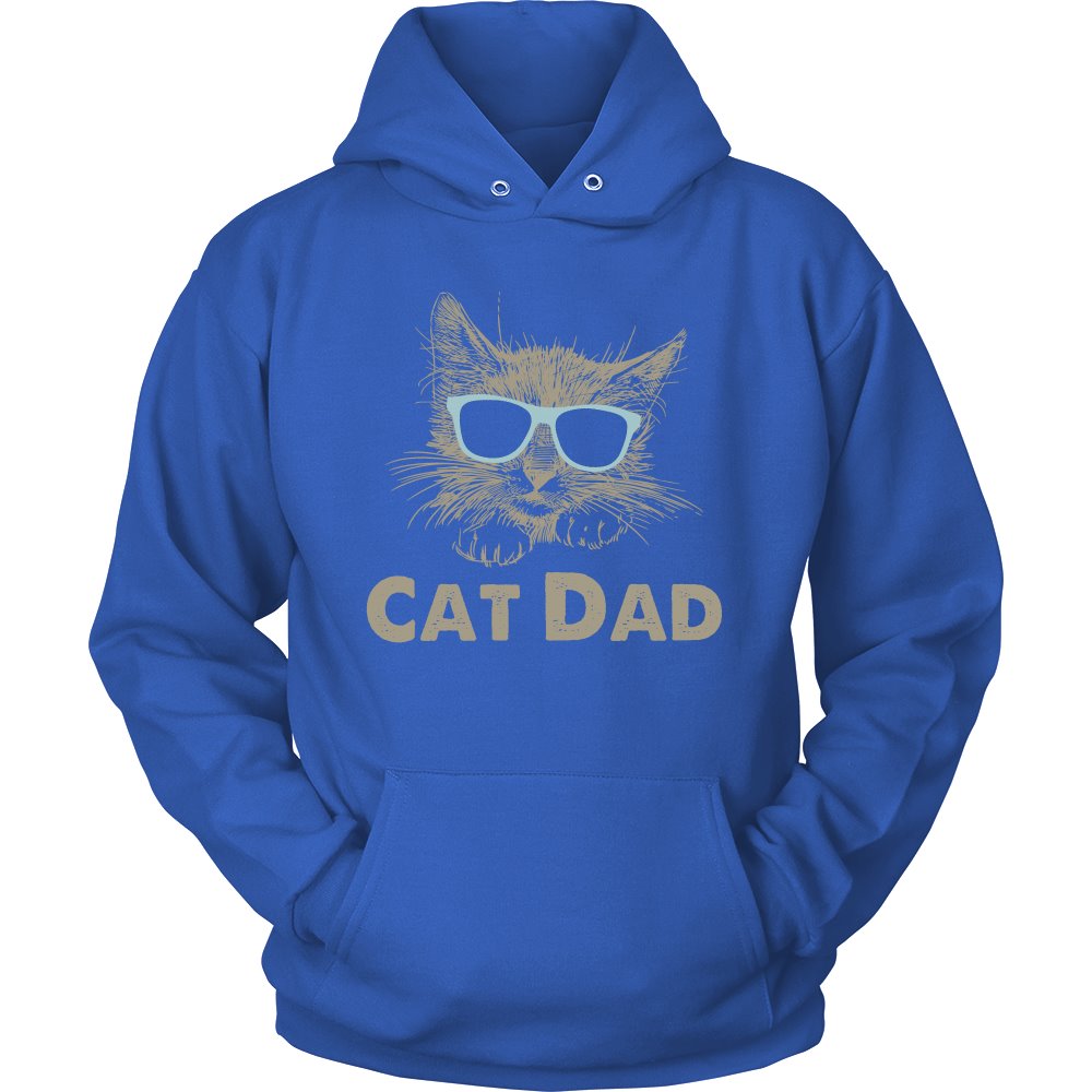 Cat Dad T-shirt teelaunch Unisex Hoodie Royal Blue S