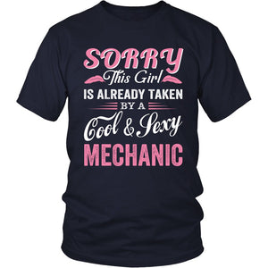 Love A Cool And Sexy Mechanic T-shirt teelaunch District Unisex Shirt Navy S