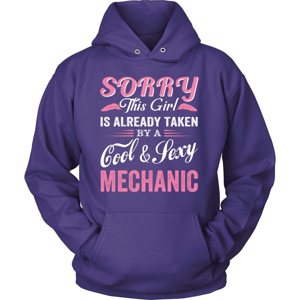 Love A Cool And Sexy Mechanic T-shirt teelaunch Unisex Hoodie Purple S