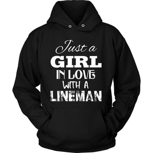 Just a girl in love with a Lineman T-shirt teelaunch Unisex Hoodie Black S