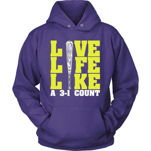 Live Life Like A 3-1 Count T-shirt teelaunch Unisex Hoodie Purple S