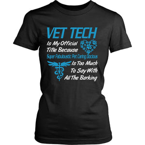 Proud Vet Tech T-shirt teelaunch District Womens Shirt Black S