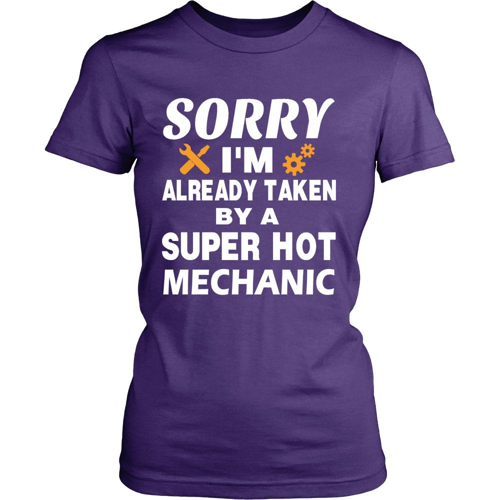 Love A Mechanic! T-shirt teelaunch District Womens Shirt Purple S