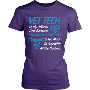 Proud Vet Tech T-shirt teelaunch District Womens Shirt Purple S