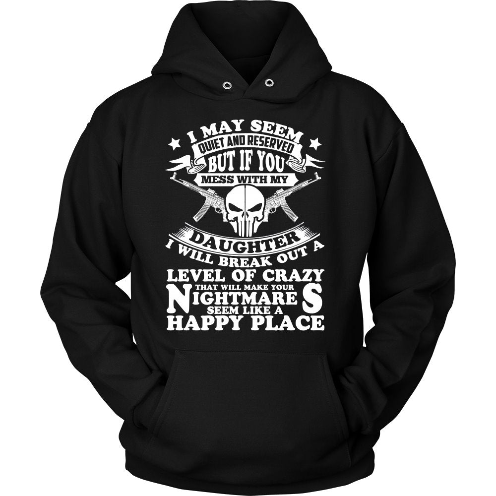 Do Not Mess With A Military Daughter T-shirt teelaunch Unisex Hoodie Black S