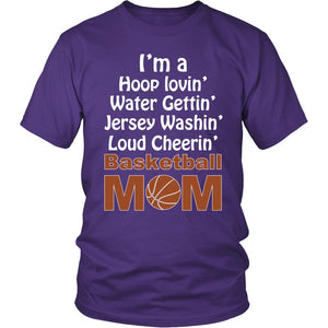 I Am A Basketball Mom T-shirt teelaunch District Unisex Shirt Purple S