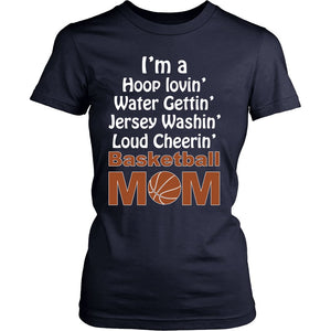 I Am A Basketball Mom T-shirt teelaunch District Womens Shirt Navy XS