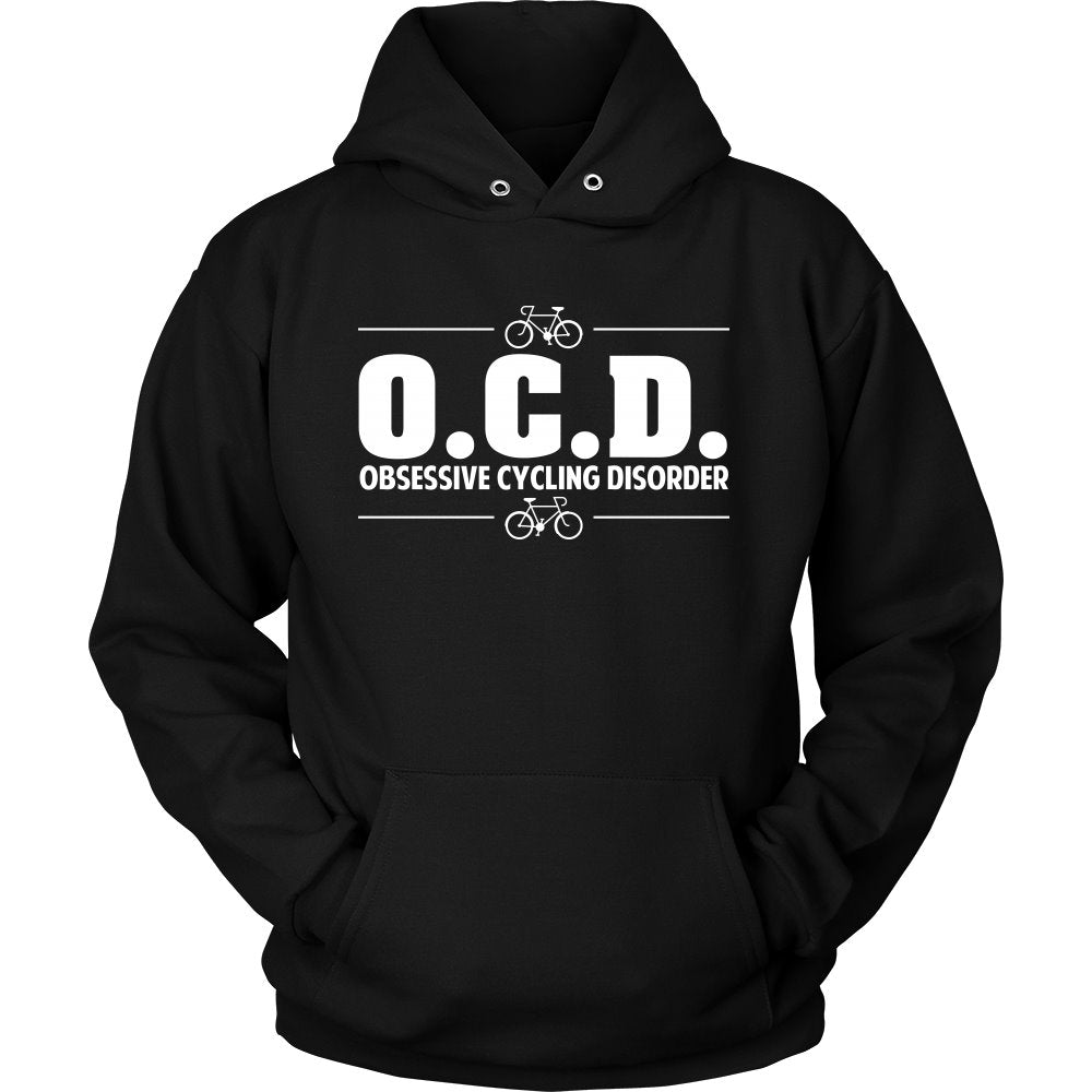 OCD - Obsessive Cycling Disorder T-shirt teelaunch Unisex Hoodie Black S