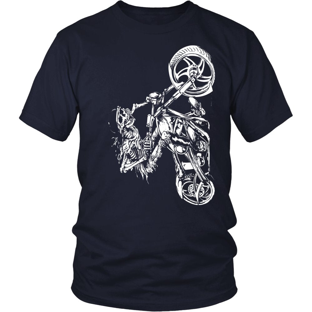 Badass Biker T-shirt teelaunch District Unisex Shirt Navy S