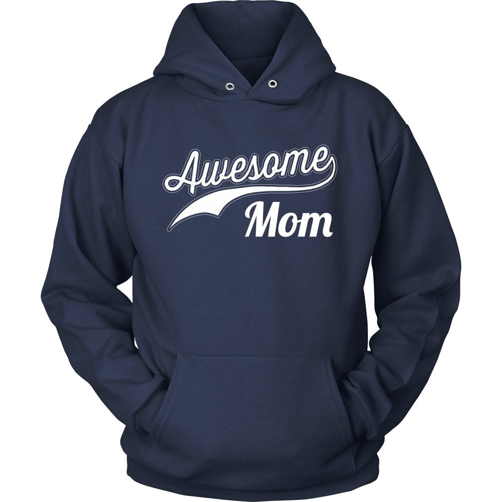 Awesome Mom T-shirt teelaunch Unisex Hoodie Navy S