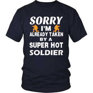 Love A Super Hot Soldier T-shirt teelaunch District Unisex Shirt Navy S