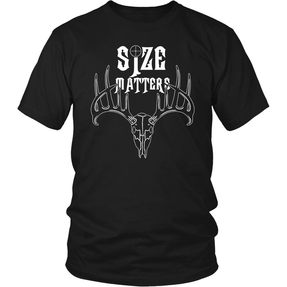 Size Matters T-shirt teelaunch District Unisex Shirt Black S