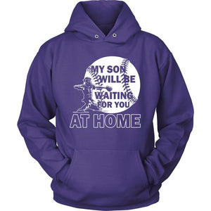 My Son Will Be Waiting For You At Home T-shirt teelaunch Unisex Hoodie Purple S