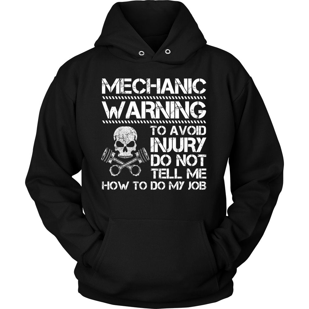 Mechanic Warning! T-shirt teelaunch Unisex Hoodie Black S