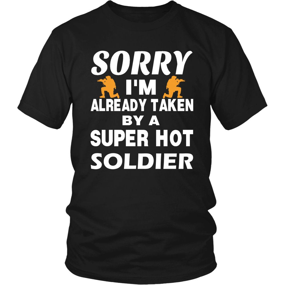 Love A Super Hot Soldier T-shirt teelaunch District Unisex Shirt Black S