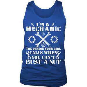 Mechanic Can Bust A Nut T-shirt teelaunch District Mens Tank Royal Blue S