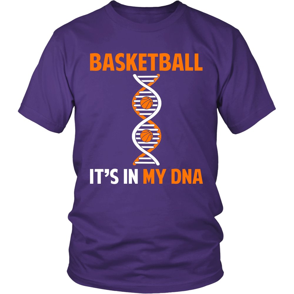 Basketball Is In My DNA T-shirt teelaunch District Unisex Shirt Purple S