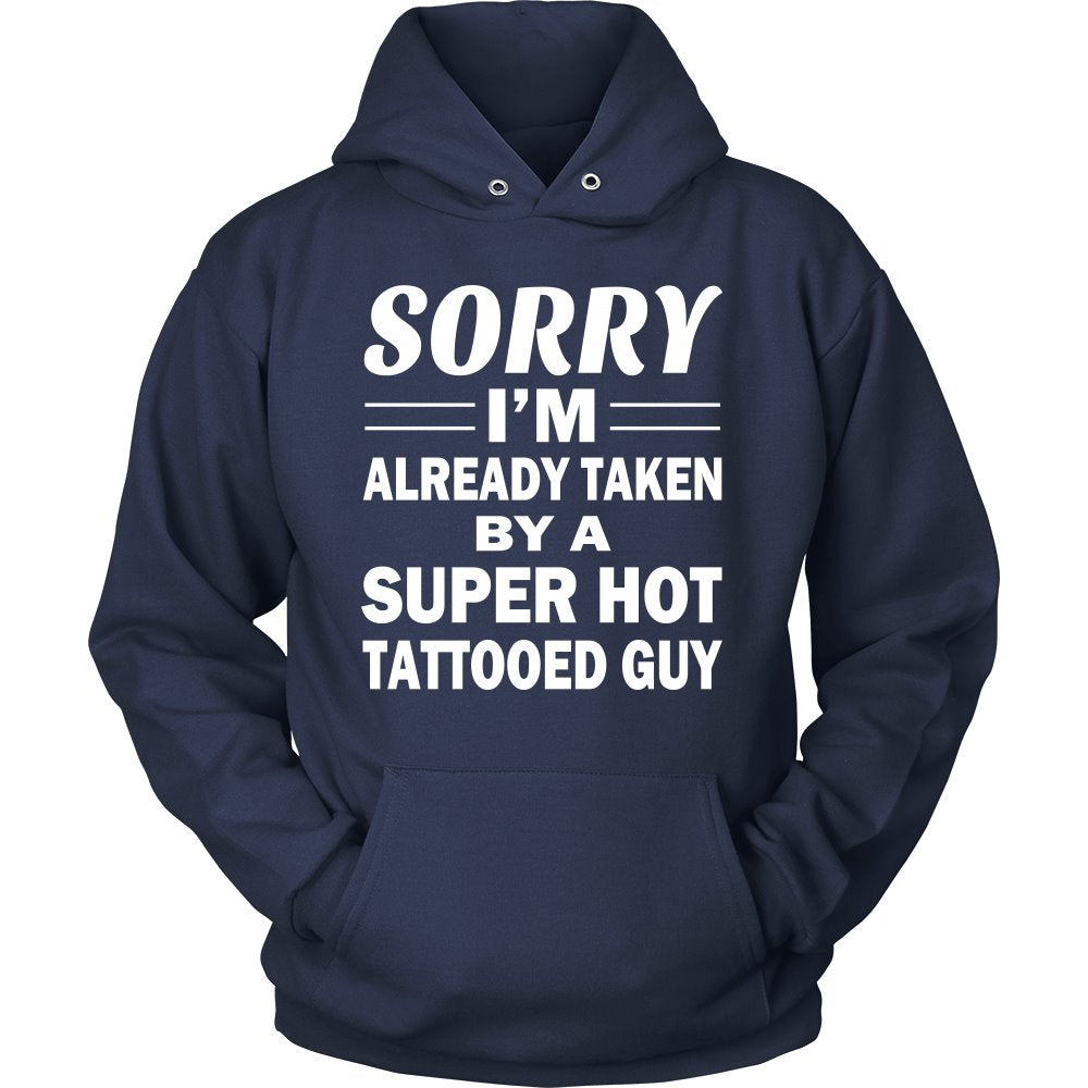 Love A Super Hot Tattooed Guy T-shirt teelaunch Unisex Hoodie Navy S