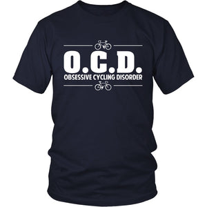 OCD - Obsessive Cycling Disorder T-shirt teelaunch District Unisex Shirt Navy S
