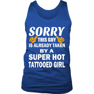 Love A Super Hot Tattooed Girl T-shirt teelaunch District Mens Tank Royal Blue S