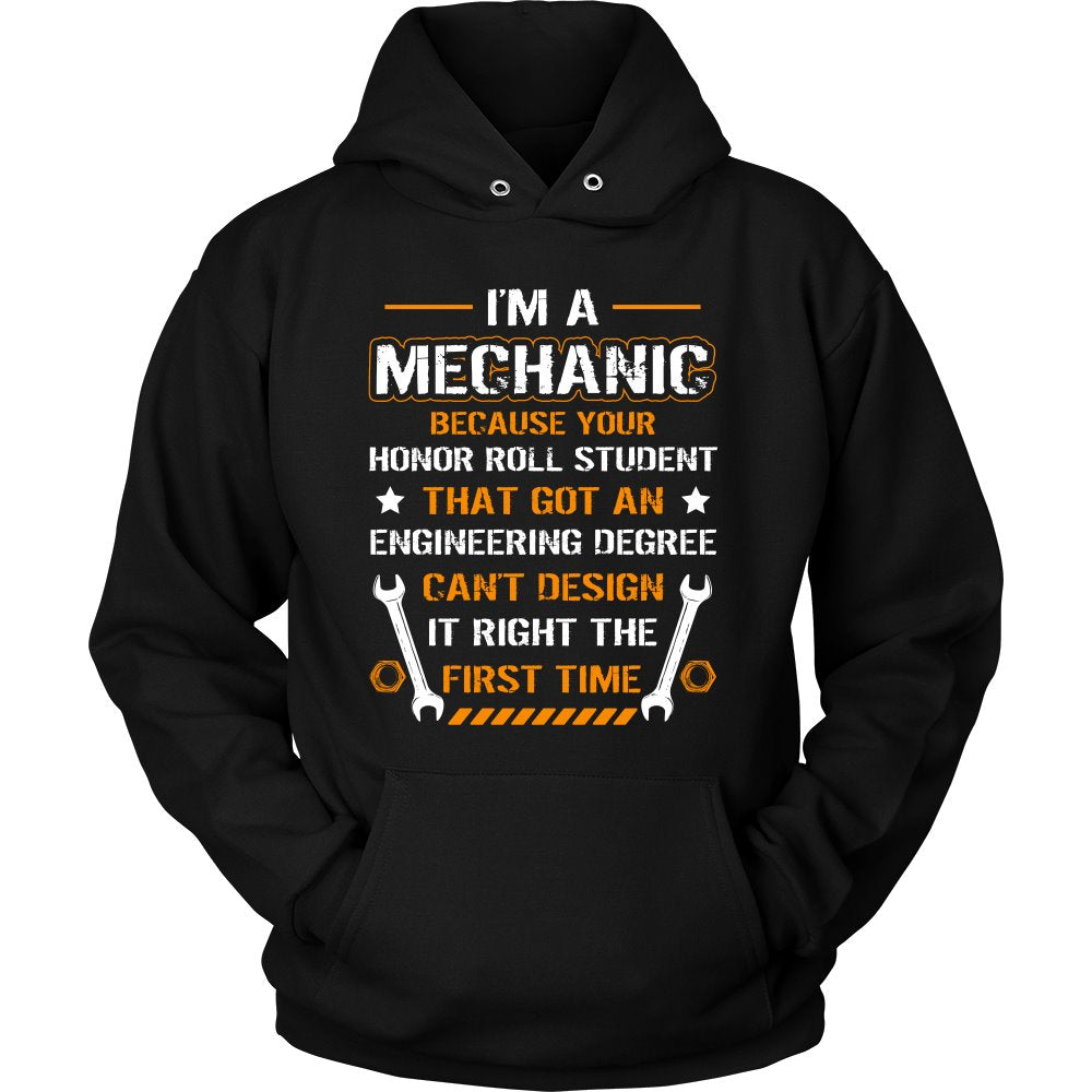I Am A Mechanic T-shirt teelaunch Unisex Hoodie Black S