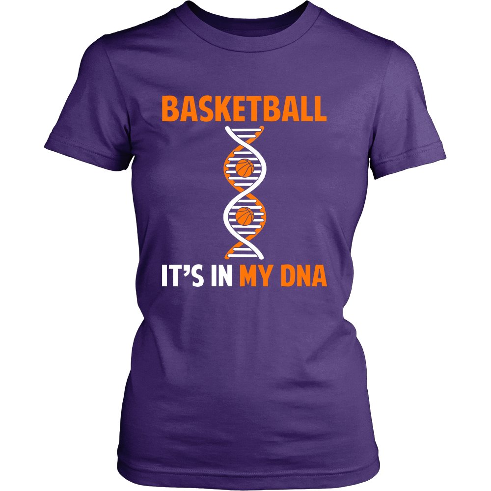 Basketball Is In My DNA T-shirt teelaunch District Womens Shirt Purple S
