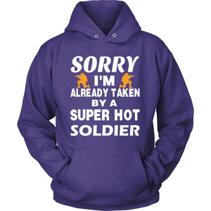 Love A Super Hot Soldier T-shirt teelaunch Unisex Hoodie Purple S