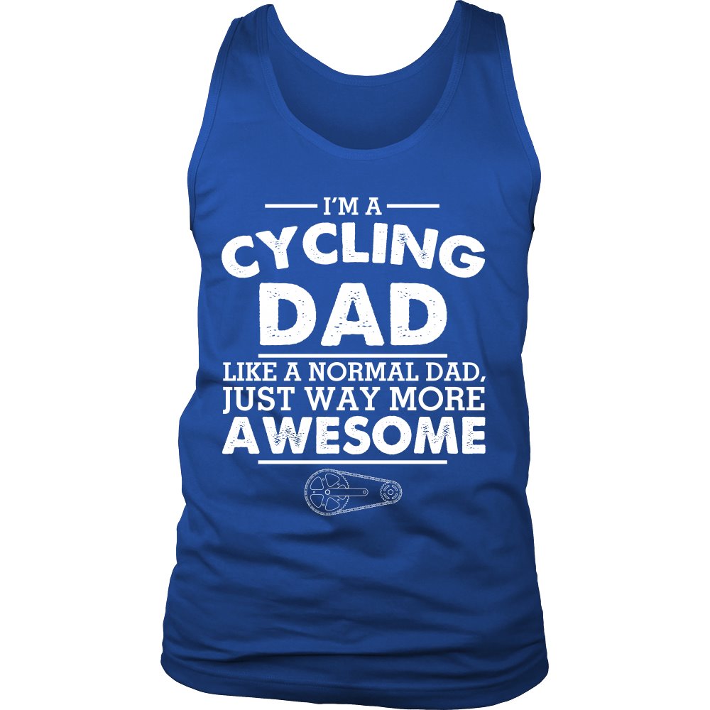 I'm A Cycling Dad, Like A Normal Dad Just Way More Awesome T-shirt teelaunch District Mens Tank Royal Blue S
