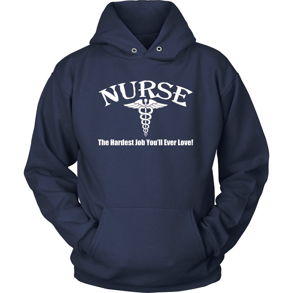 Nurse - The Hardest Job You'll Ever Love T-shirt teelaunch Unisex Hoodie Navy S